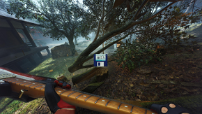 Disk #22 after appearing from a tree