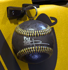 Rob's signature on the 'STOLEN BASE' charm