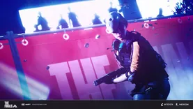 Dede on one of the Key Art images
