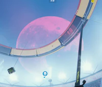 The blood moon above Skyway Stadium