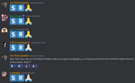 Hunters praying to SR for enlightenment during the hunt