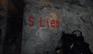 "S Lies" message
