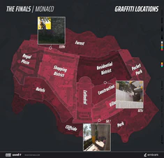 Monaco graffiti location map